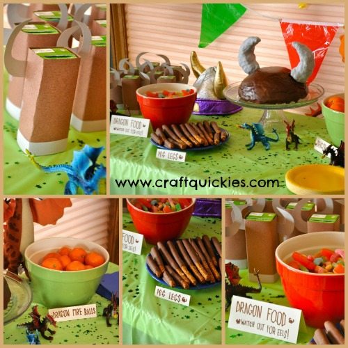 Cute and easy food for a How to Train Your Dragon birthday party!