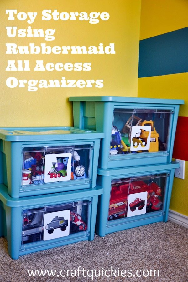 Toy Storage is simple with NEW Rubbermaid All Access Organizers!