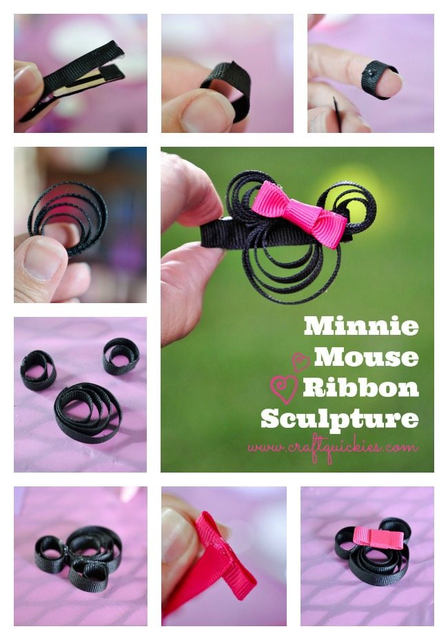 Minnie Mouse Ribbon Sculpture