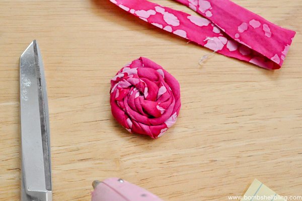 Rolled Fabric Flowers-7