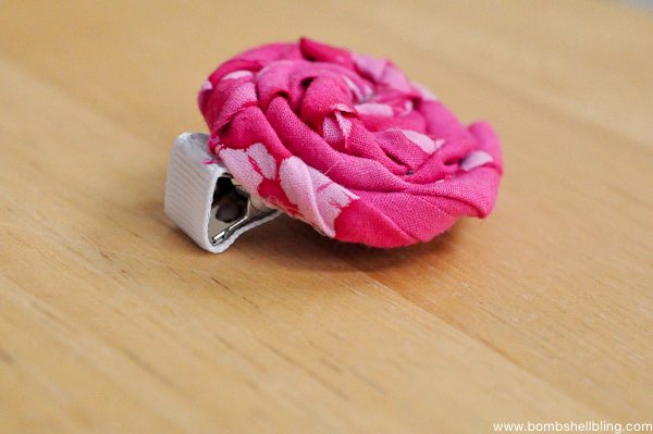 Rolled Fabric Flowers-9