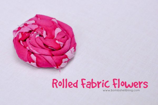 Rolled Fabric Flowers by Bombshell Bling