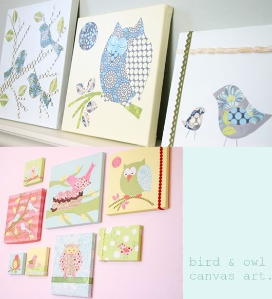 bird and owl canvas art
