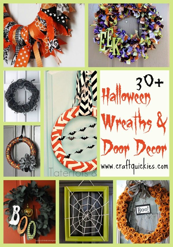 30+ Halloween Wreaths and Door Decorations