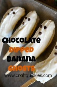Chocolate Dipped Banana Ghosts are a fun and spooky Halloween treat and activity to make with kids!