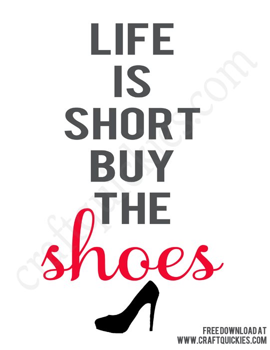 Buy the Shoes Printable