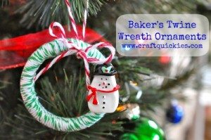 Baker's Twine Wreath Ornaments from Craft Quickies