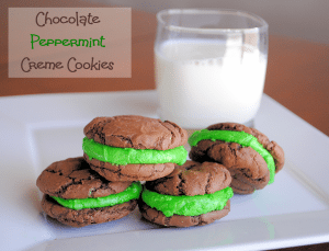 Chocolate Peppermint Creme Cookies