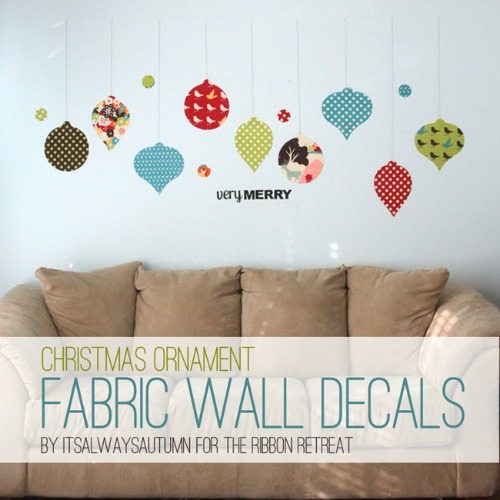 Christmas Ornament Fabric Wall Decals