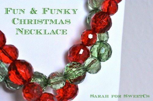 Fun and Funky Christmas Necklace Tutorial