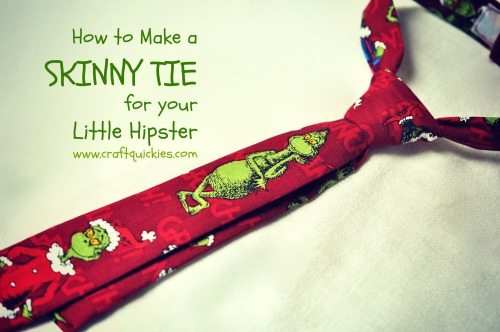 How to Make a Skinny Tie for your Little Hipster from Craft Quickies - Toddler and Baby Skinny Tie Tutorial