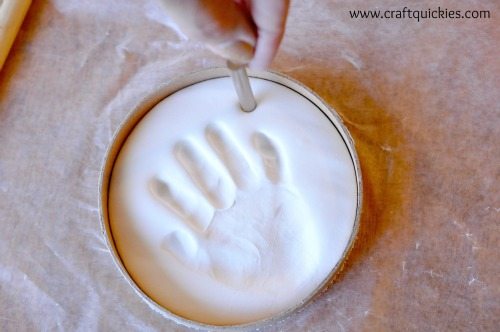 Pottery Barn Holiday Handprint Ornament cut