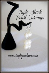 Triple Stack Pearl Earrings from Craft Quickies