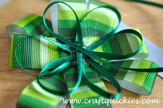 Lucky Charm Hair Bow from Craft Quickies 4