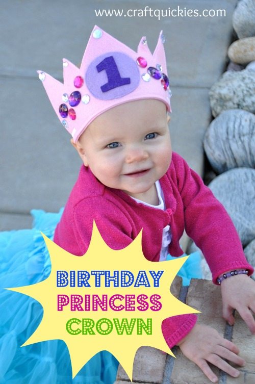 Free pattern for the CUTEST birthday crown from Craft Quickies! It is so easy and totally customizable!.
