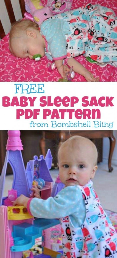 FREE Baby Sleep Sack PDF Pattern from Bombshell Bling