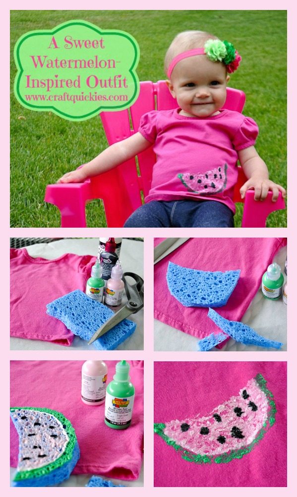 xThis watermelon-inspired outfit can be made in 15 minutes total! So cute!!