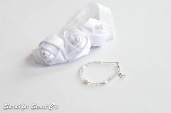 Make a beautiful bracelet for a baby christening, blessing, or baptism! The PERFECT unique baby shower gift!