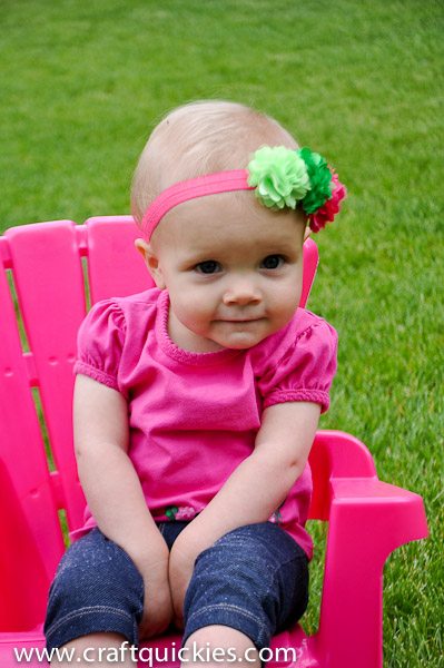 This watermelon-inspired outfit can be made in 15 minutes total! So cute!!