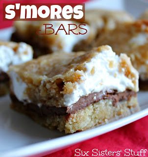 S'mores Bars recipes from Six Sisters' Stuff. Part of the S'mores Saturdays Series on Craft Quickies.