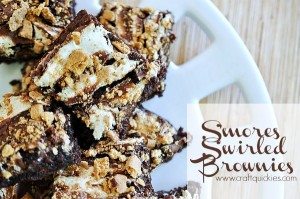 S'mores Swirled Brownies from Sarah of Craft Quickies. Elegant and grown-up looking, but kid-friendly in taste! YUM!