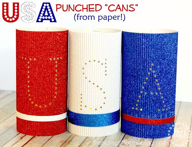 craft off faux-punched-patriotic-cans