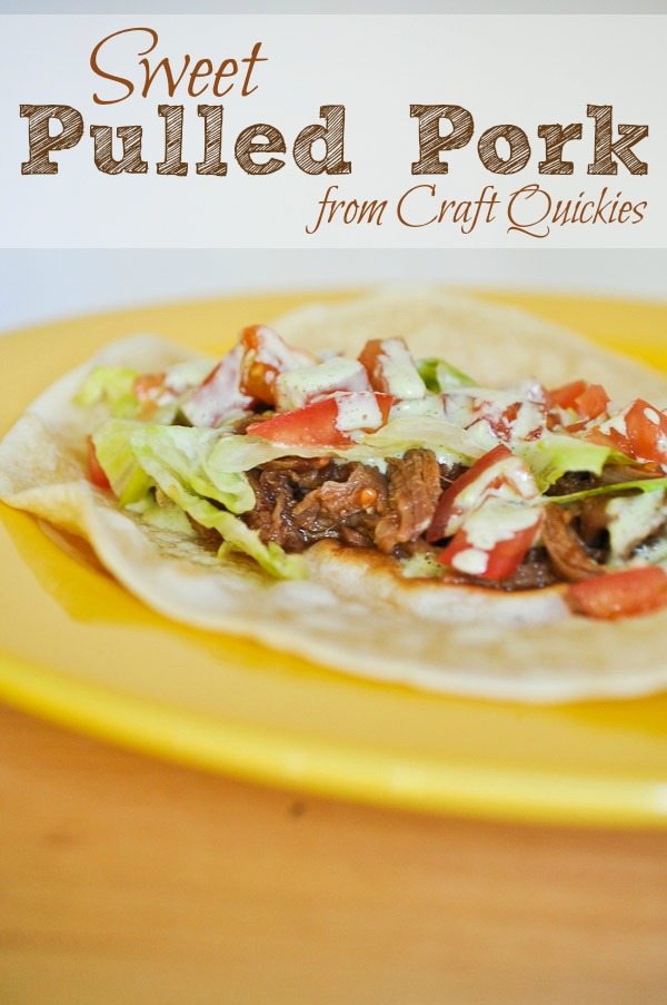Sweet Pulled Pork Recipe from Craft Quickies