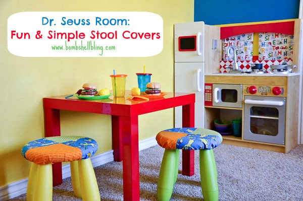I love these cute stool covers! Perfect to jazz up Ikea stools!