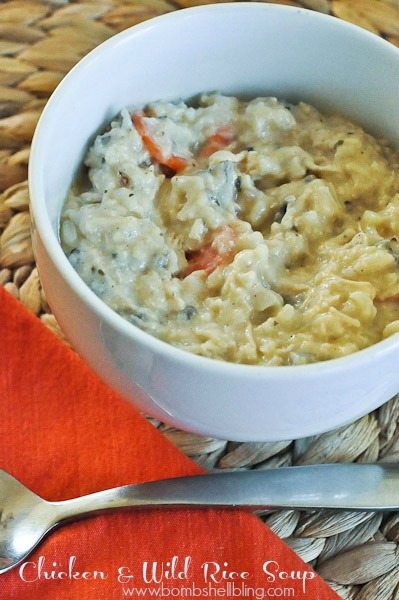 This chicken & wild rice soup recipe is one of my favorites! It is thick and rich and supper yummy as leftovers.