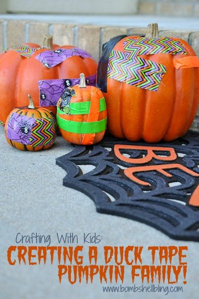 Creating a Duck Tape Pumpkin Family