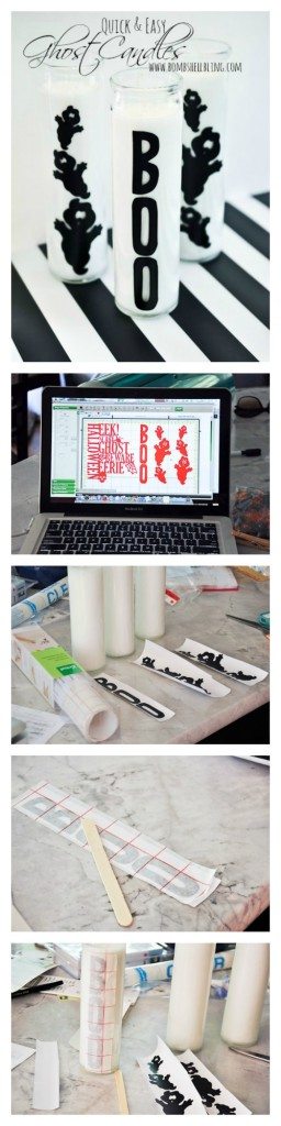 Crazy-simple, crazy-cheap Halloween ghost candles you can make in less than 10 minutes!