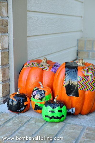 Two Ideas for Making Fun, No-Carve Duck Tape Pumpkins #StickOrTreat