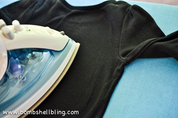 I love this Jack Skellington inspired shirt! Made with the Cricut and iron-on vinyl, this shirt comes together in a flash! #halloween #jackskellington #nightmarebeforechristmas