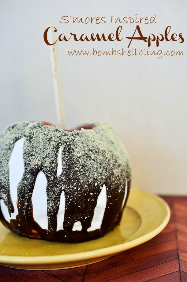 S'mores Inspired Caramel Apples from Bombshell Bling (formerly Craft Quickies)