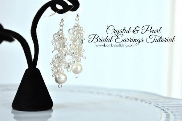 Crystal & Pearl Bridal Earrings