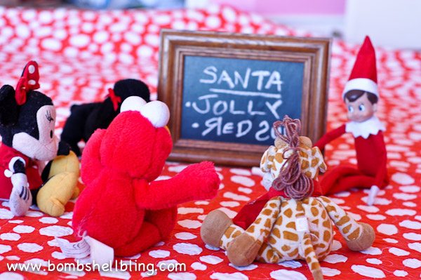 Simple and silly Elf on the Shelf ideas using toys. Kids love to see the mischief elves get into. Just wait until you see the look on their faces when they see the elves are messing with their stuff! I love these simple ideas!