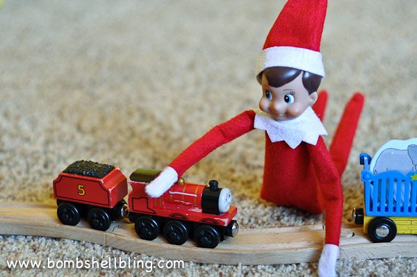Simple and silly Elf on the Shelf ideas using toys. Kids love to see the mischief elves get into. Just wait until you see the look on their faces when they see the elves are messing with their stuff! I love these simple ideas!
