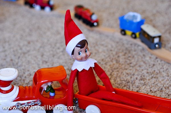 Simple and silly Elf on the Shelf ideas using toys. Kids love to see the mischief elves get into. Just wait until you see the look on their faces when they see the elves are messing with their stuff! I love these simple ideas!