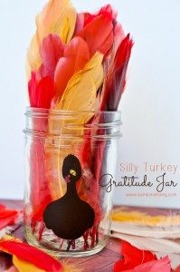 Teaching kids gratitude is easy with this silly turkey gratitude jar idea! Perfect for Thanksgiving!