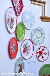 I am obsessed with this Christmas plate wall! She tells us where she got each plate so it's easy to recreate!