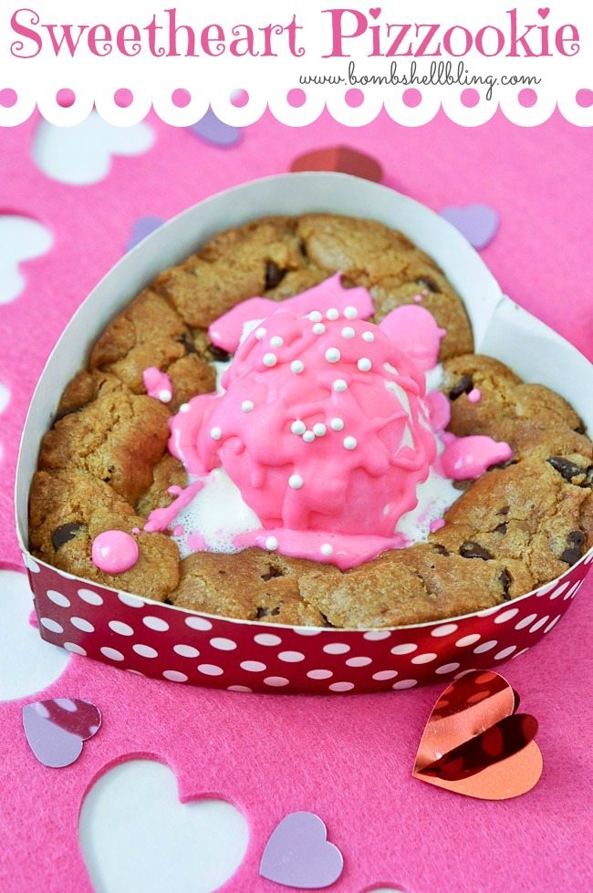 I love this gluten free Sweetheart Pizzookie recipe!  So simple and so yummy!