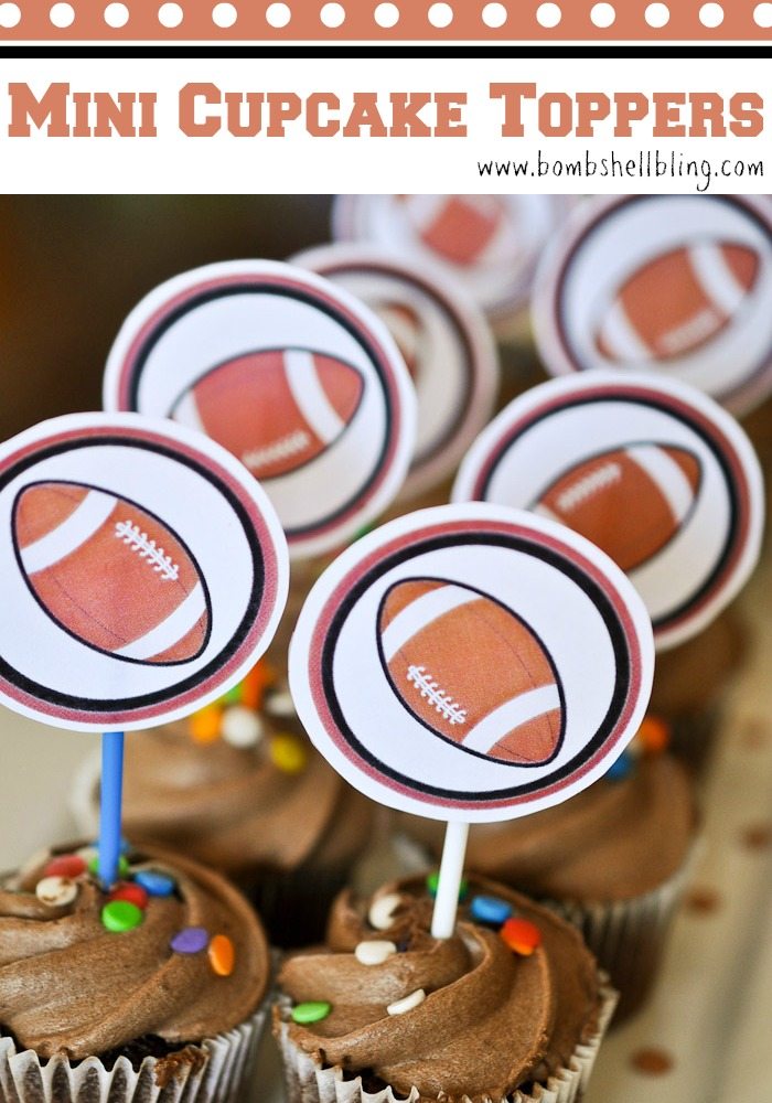 These mini cupcake toppers are perfect for sports themed birthday parties!
