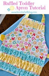 Ruffled Toddler Apron Tutorial from Bombshell Bling
