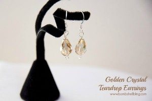 Gold Crystal Teardrop Earrings Tutorial