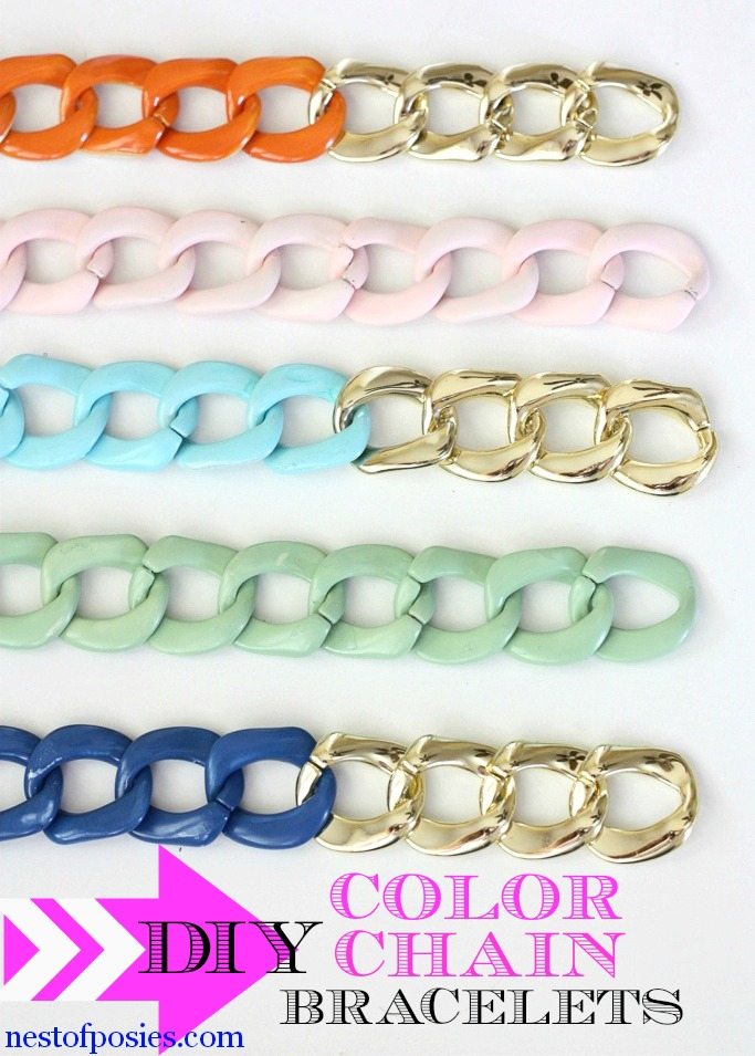 KDIY-Chain-Bracelet-with-a-Pop-of-Color