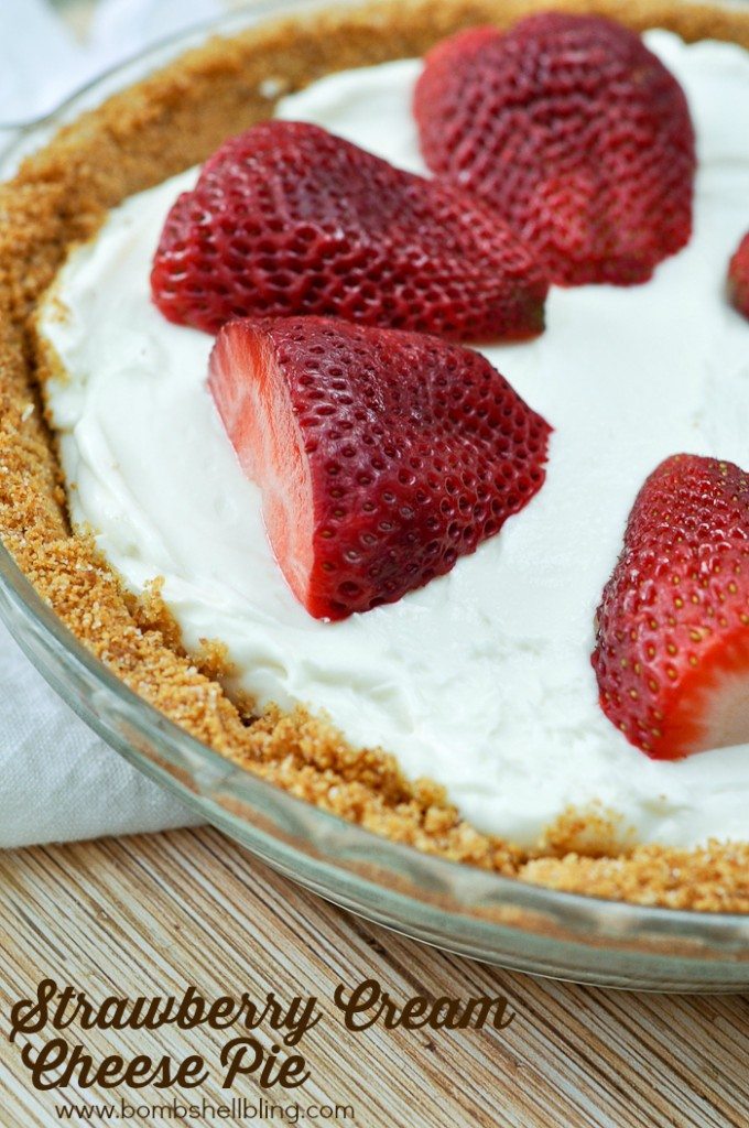 Strawberry Cream Cheese Pie from Bombshell Bling