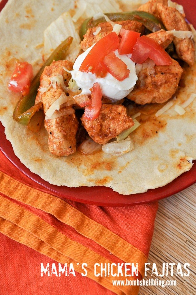 Chicken Fajitas Recipe from Bombshell Bling