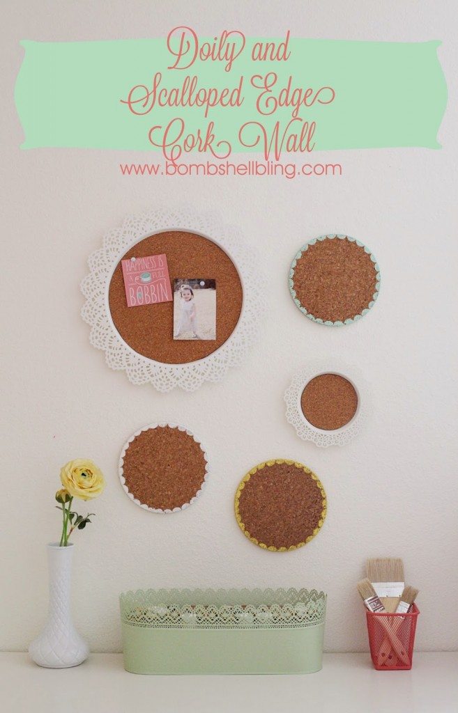 Make a pretty and function cork wall command station for your family using this tutorial!