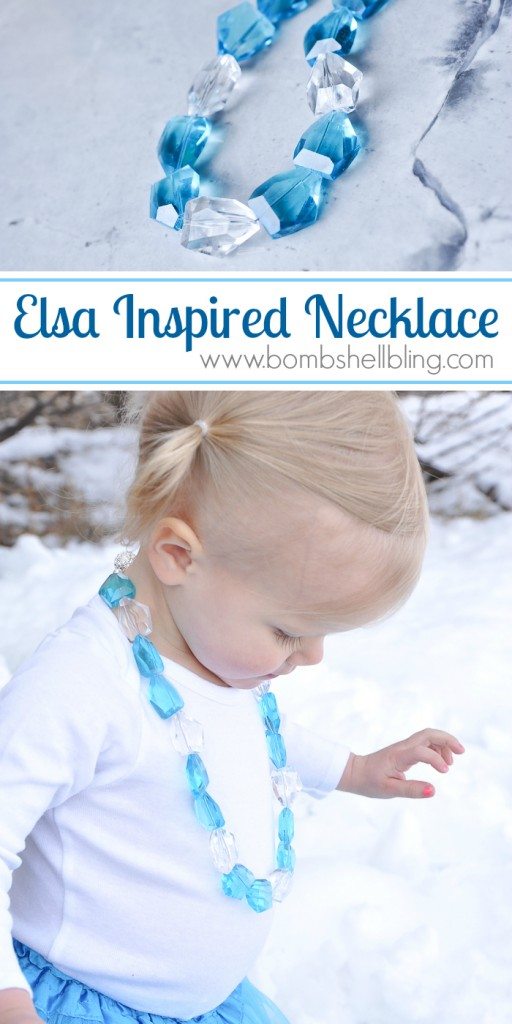 Make your little princess an Elsa Frozen Inspired Necklace with this simple tutorial!