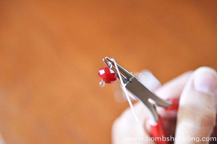 Red Dangle Earrings-5